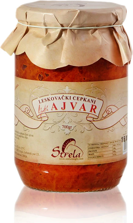 Leskovački cepkani ajvar - ljuti 700 g Strela